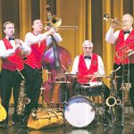 Happy Hour entertainment provided by Barbary Coast Dixieland Band.