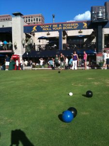 Britts Pub in MPLS, is an great urban retreat...Beer, lawn bowling and sunshine in the city.