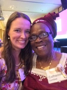 One of the LSS volunteers, Grandma Catherine Lombel (right), recently celebrated her 20th anniversary with the LSS Foster Grandparent Program - and Sara was there to help honor her.