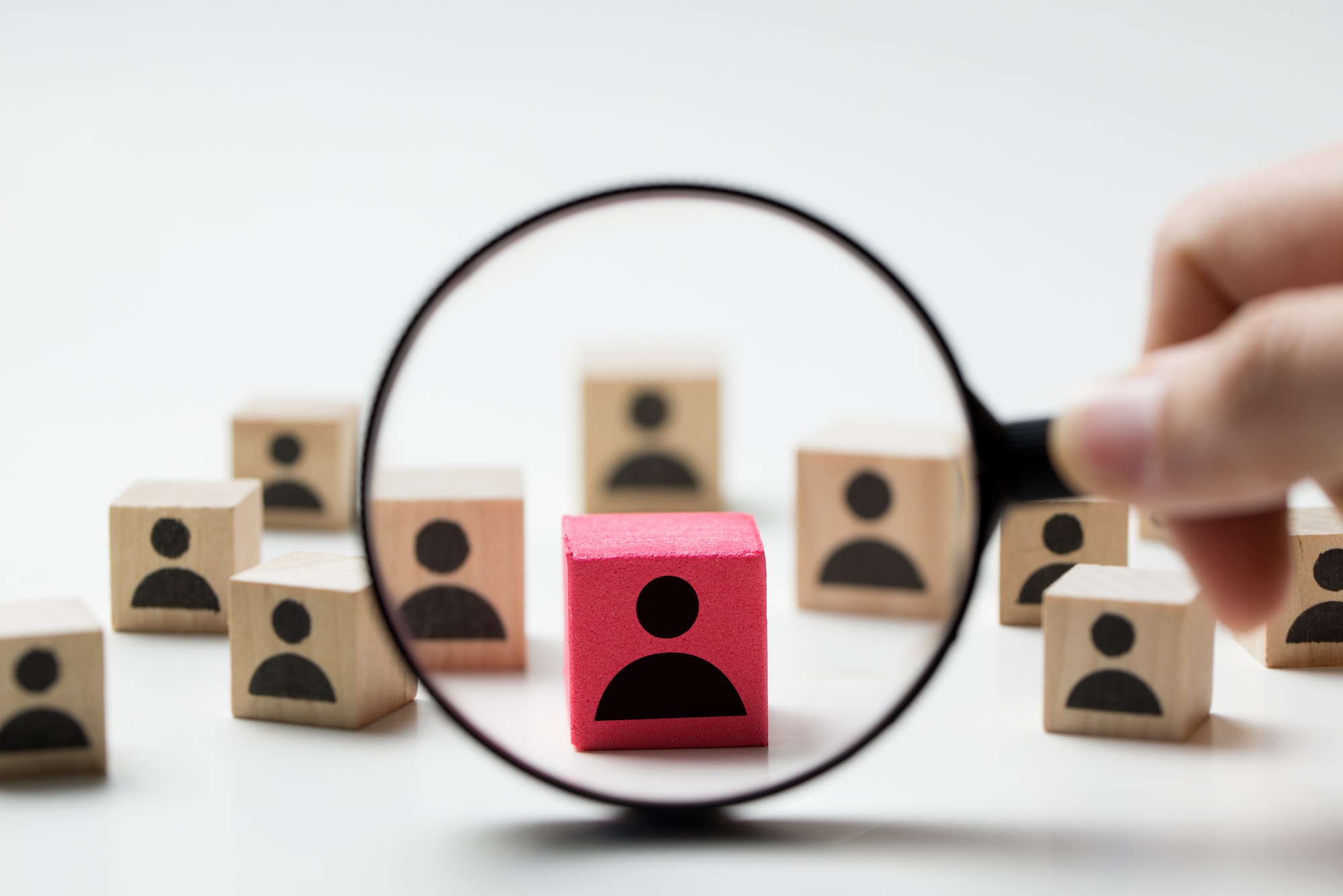 Recruitment concept searching for employee