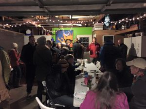 100 people joined the party for dinner and libations in anticipation of the tree lighting.